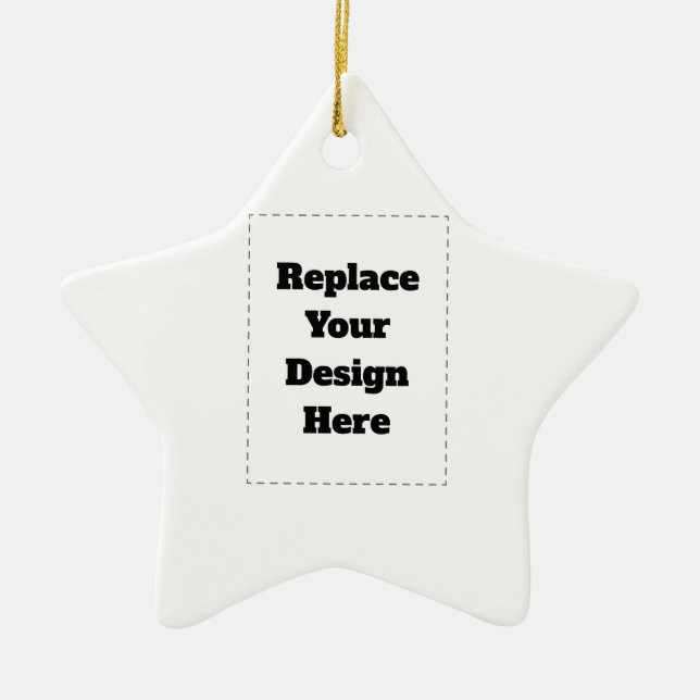 Create Your Own white  Ceramic Ornament (Front)