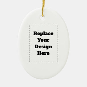 Create Your Own white Ceramic Ornament