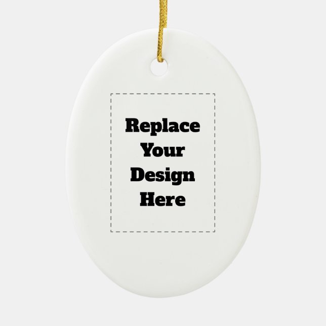 Create Your Own white  Ceramic Ornament (Front)