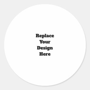 Create Your Own white  Classic Round Sticker