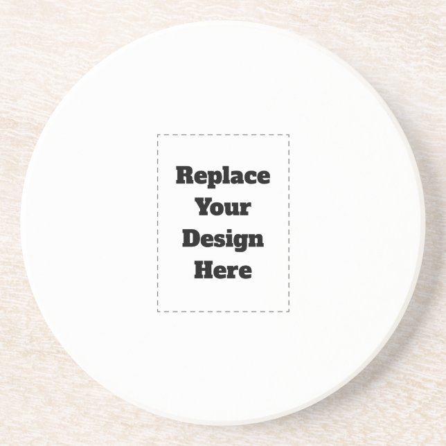Create Your Own white  Coaster (Front)