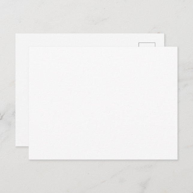 Create Your Own White Custom Announcement Postcard (Front/Back)