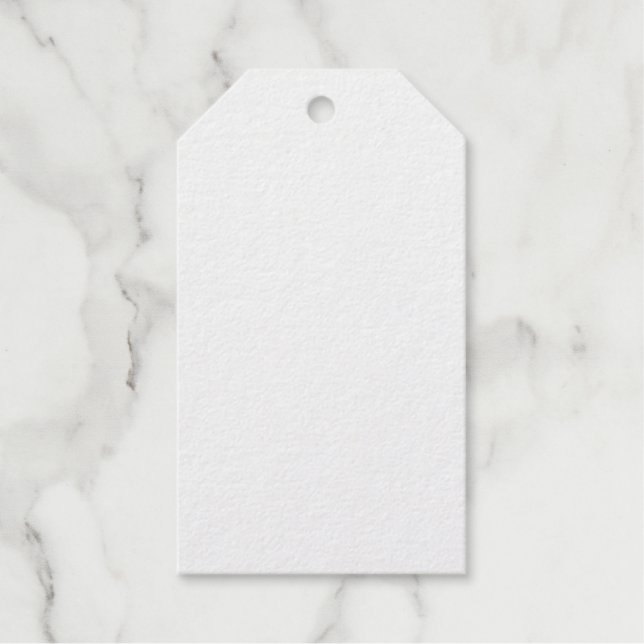 Create Your Own White Custom Foil Gift Tag (Front)