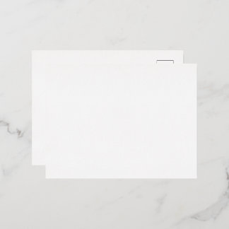 Create Your Own White Custom Foil Holiday Postcard
