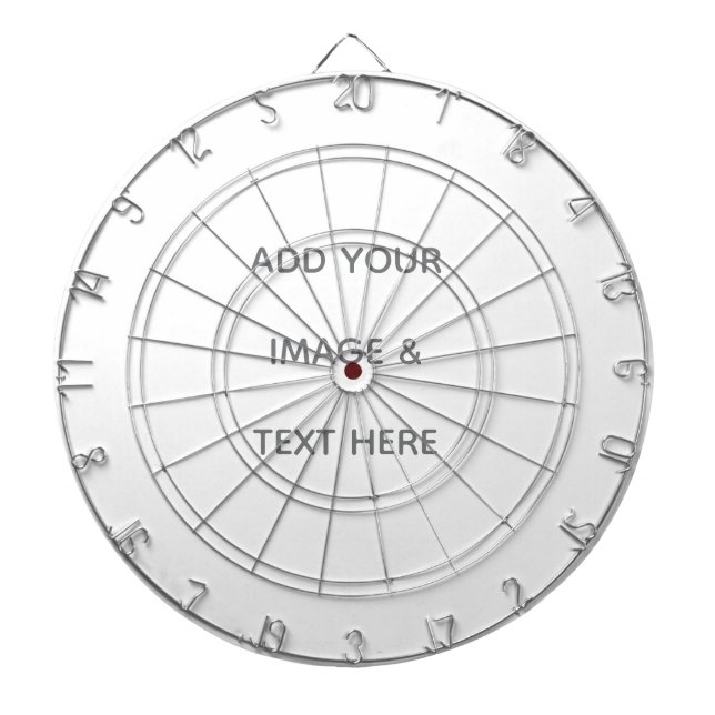 Create Your Own white  Dartboard (Front)