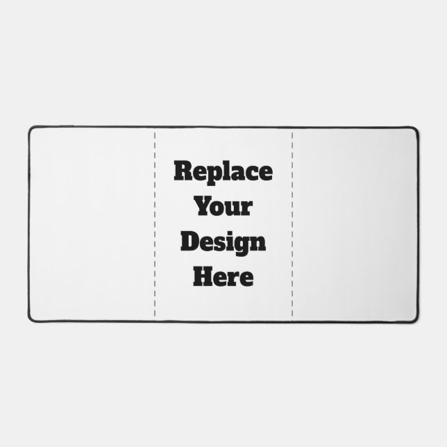 Create Your Own white  Desk Mat (Front)