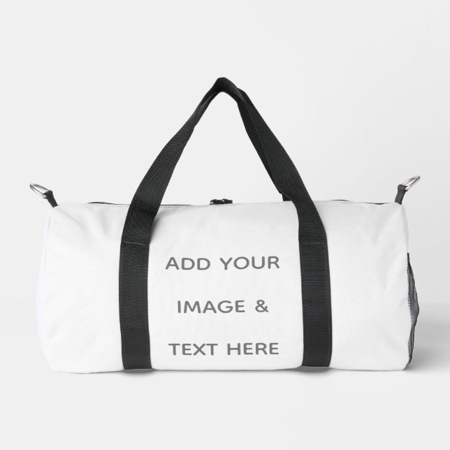 Create Your Own white  Duffle Bag (Front)