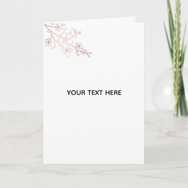 Create Your Own White Elegant Card (Front)