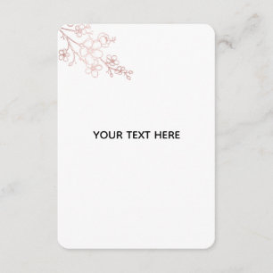Create Your Own White Elegant Enclosure Card