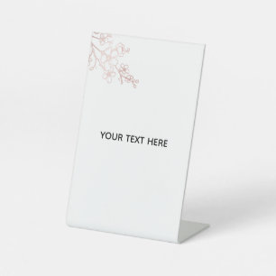 Create Your Own White Elegant Pedestal Sign
