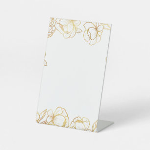 Create Your Own White Elegant Pedestal Sign