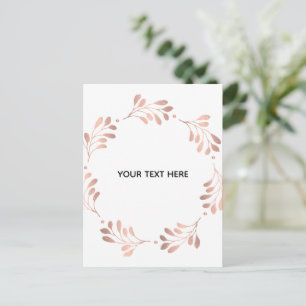 Create Your Own White Elegant Postcard
