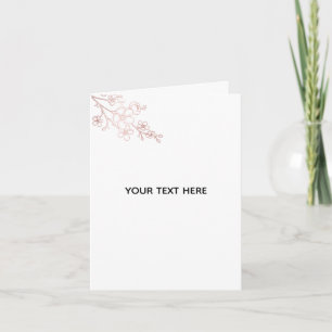 Create Your Own White Elegant Thank You Card