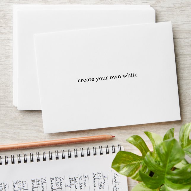 create your own white  envelope (Stacked)