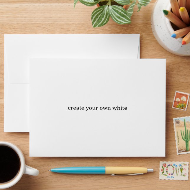 create your own white  envelope (Desk)