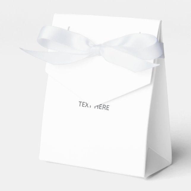 Create Your Own white  Favor Box (Front Side)
