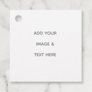 Create Your Own white  Favour Tags