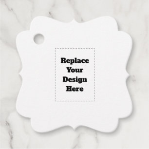 Create Your Own white Favour Tags