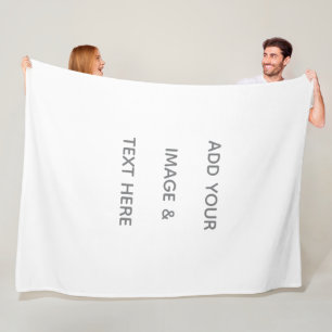 Create Your Own white  Fleece Blanket