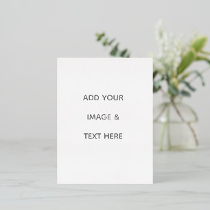 Create Your Own white  Foil Holiday Postcard