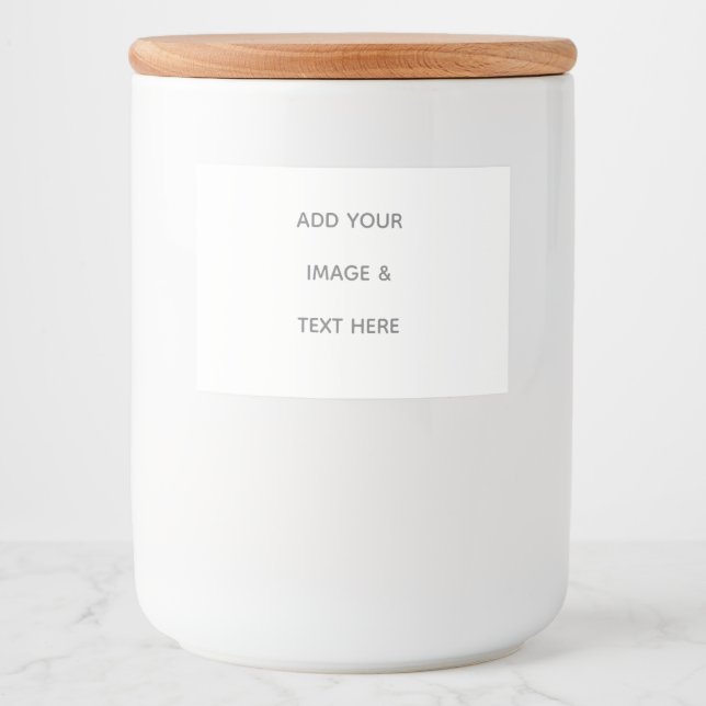 Create Your Own white  Food Label (Front)