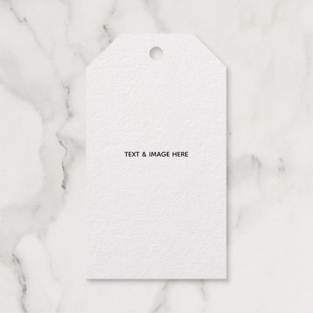 Create Your Own white Gift Tags (Back)