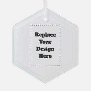 Create Your Own white Glass Ornament