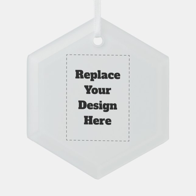 Create Your Own white  Glass Ornament (Front)