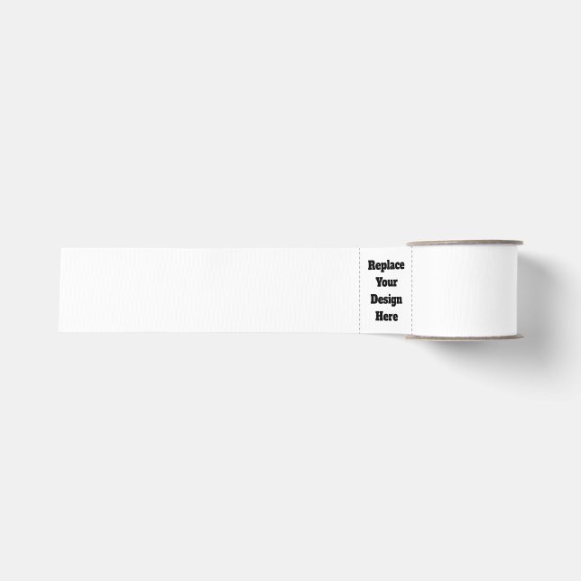 Create Your Own white  Grosgrain Ribbon (Front)