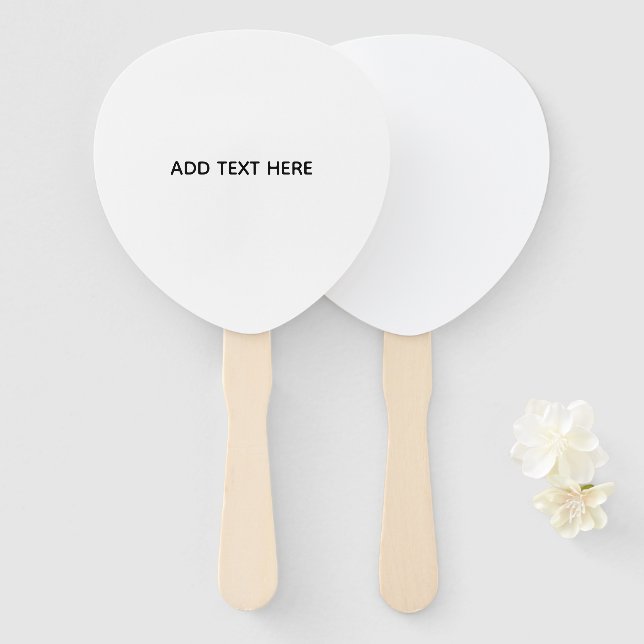 Create Your Own White  Hand Fan (Front and Back)