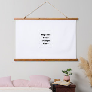 Create Your Own white  Hanging Tapestry