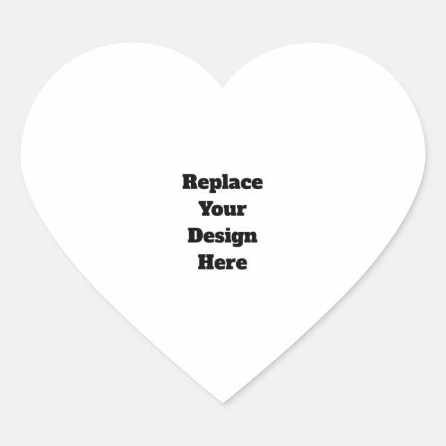 Create Your Own white  Heart Sticker (Front)