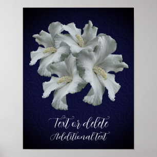 Create Your Own White Hibiscus Flowers Bouquet Poster