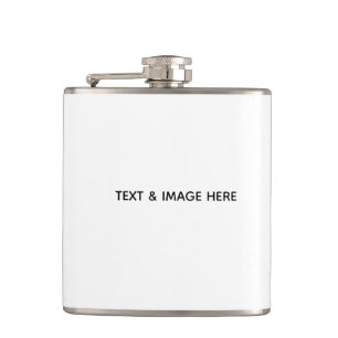 Create Your Own white Hip Flask