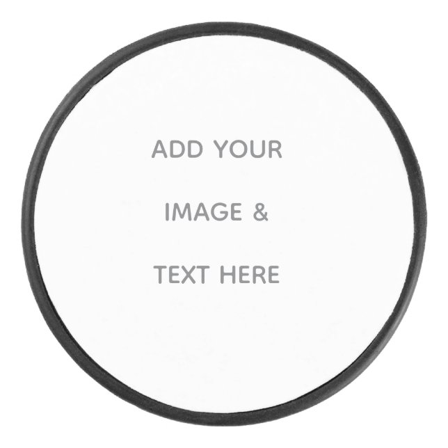 Create Your Own white  Hockey Puck (Front)
