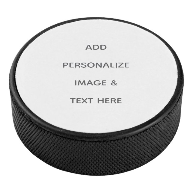 Create Your Own white  Hockey Puck (3/4)