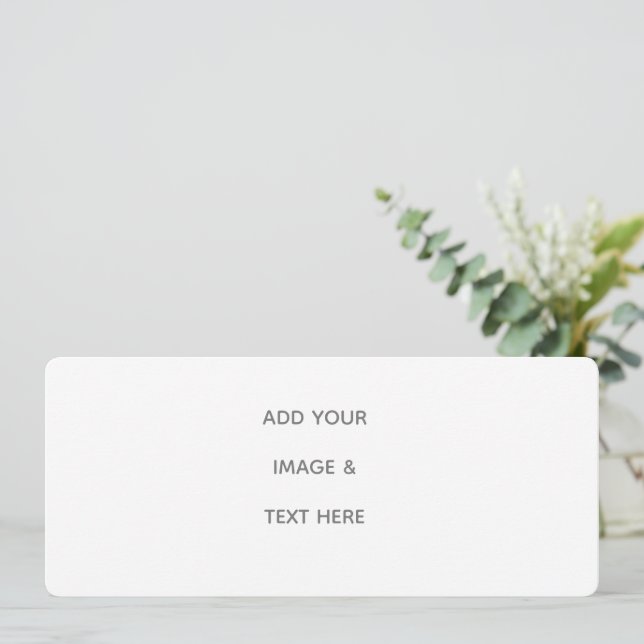 Create Your Own white  Holiday Card (Standing Front)