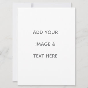 Create Your Own white  Holiday Card