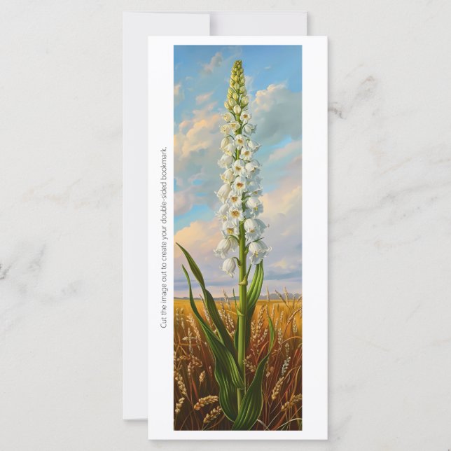 Create Your Own White Hyacinth Field Bookmark Card (Front)