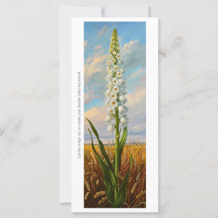Create Your Own White Hyacinth Field Bookmark Card