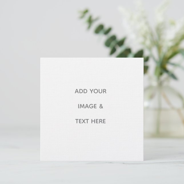 Create Your Own white  Invitation (Standing Front)