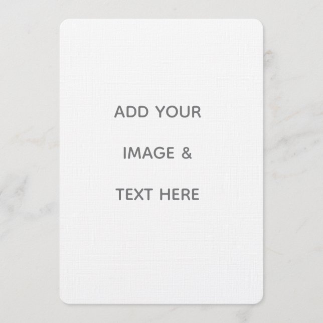 Create Your Own white  Invitation (Front)