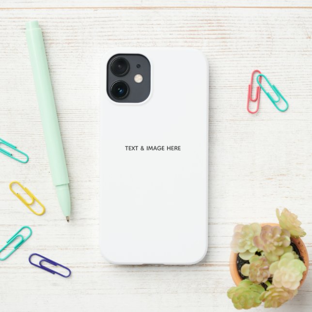 Create Your Own white iPhone Case (On Desk)