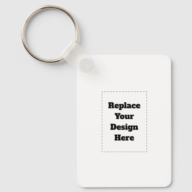 Create Your Own white  Keychain (Front)