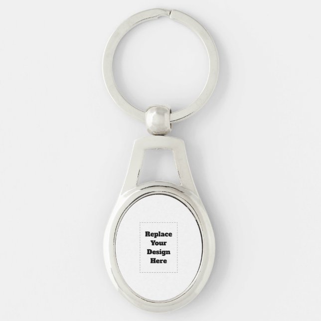 Create Your Own white  Keychain (Front)