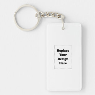 Create Your Own white Keychain