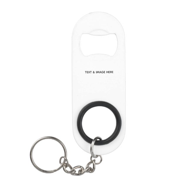 Create Your Own white Keychain Bottle Opener (Front)