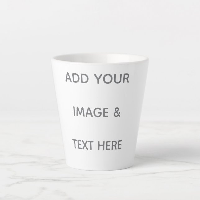 Create Your Own white  Latte Mug (Front)