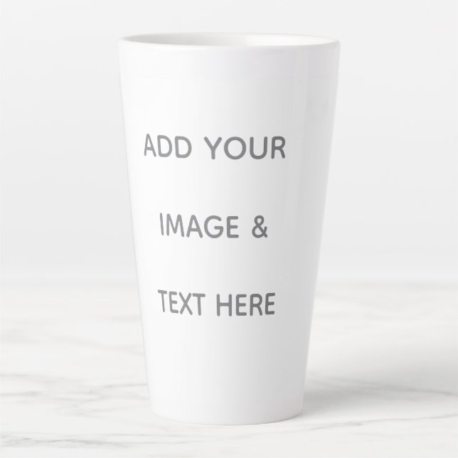 Create Your Own white  Latte Mug (Front)