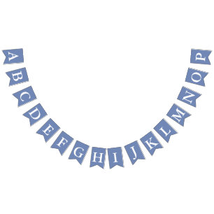 Create Your Own White Letter Blue Background Bunting Flags